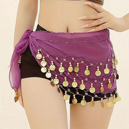 72 Coin Sequins Gauze Belly Dance Waist Belt WGF3D8F-03-1