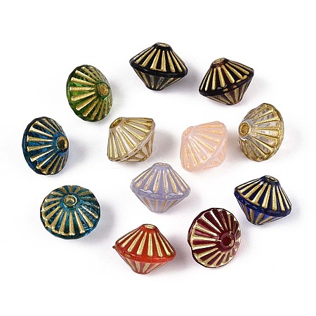 Bicone Glass Beads GLAA-T025-36M-1