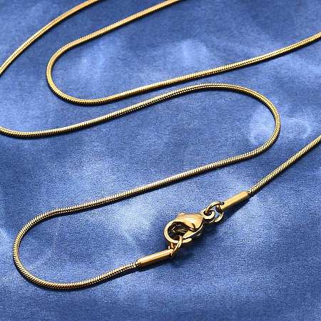304 Stainless Steel Snake Chain Necklaces NJEW-M124-11G-1