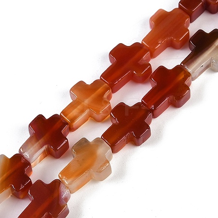 Natural Red Agate Beads Strands G-I369-A20-02-1