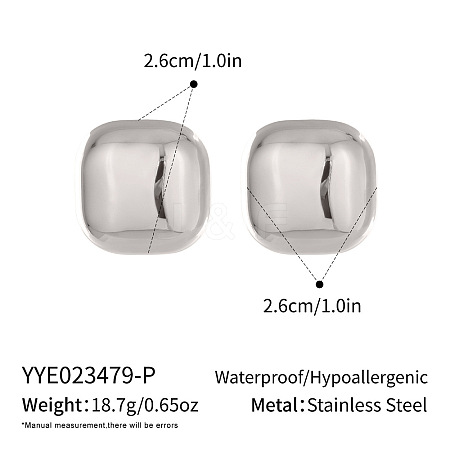 Stainless Steel Stud Earrings for Women TF5466-2-1