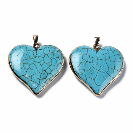 Synthetic Turquoise Pendants G-Q998-022A-1