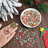 120G 3 Colors Christmas Themed Handmade Polymer Clay Beads CLAY-SC0002-08-3