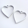 Rack Plating Alloy Heart Open Back Bezel Pendants X-PALLOY-S047-12B-FF-1