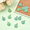4Pcs 2 Colors Brass Pendants KK-YW0004-55-4