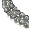 Frosted Transparent Glass Bead Strands X1-GLAA-P065-8mm-12-4