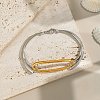 304 Stainless Steel Bangles BJEW-C129-01GP-1