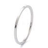 Non-Tarnish 1mm Polished Plain Dome Finger Ring for Girl Women RJEW-C012-02A-P-3