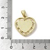 Brass Pave Shell Pendants KK-I708-15C-G-3