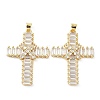 Brass Cubic Zirconia Pendant ZIRC-C021-30G-1