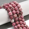 Natural Rhodonite Beads Strands G-P544-A02-03-2