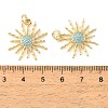 Brass Micro Pave Sky Blue Cubic Zirconia Pendants CU-CBA6938-04G-05-3