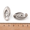 304 Stainless Steel Shell Pearl Stud Earrings EJEW-U051-08P-5