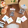 160Pcs 4 Colors Paper Foldable Header Cards CDIS-SP0001-22-3