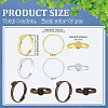 40Pcs 4 Colors Brass Pad Ring Bases KK-ME0003-97-2
