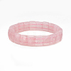 Natural Rose Quartz Gemstone Stretch Bracelets BJEW-F406-B04-2