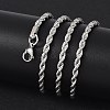 Tarnish Resistant 304 Stainless Steel Rope Chain Necklaces STAS-M174-013P-4