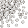 120Pcs Pave Disco Ball Beads RB-SC0004-84C-1