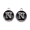 Platinum Plated Alloy Charms LS-ENAM-S118-02N-P-1