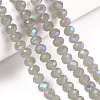 Electroplate Glass Beads Strands EGLA-A044-J1mm-L10-4