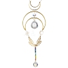 Brass Link Connectors and Glass Suncatchers HJEW-JM04729-2