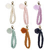 Globleland 6Pcs 6 Colors Handmade Braided Wrist Lanyard Pendant Decorations AJEW-GL0002-24-1