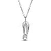 SHEGRACE Sweet Girls Rhodium Plated 925 Sterling Silver Pendant Necklaces JN330A-1