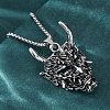 Tibetan Style Zinc Alloy Viking Pendant Necklaces NJEW-Z062-01AS-03-3