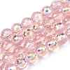 Transparent Electroplate Glass Beads Strands LS-EGLA-N012-001-B06-1