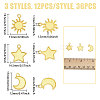 36Pcs 3 Styles Zinc Alloy Pendant Cabochon Settings For Enamel FIND-CA0011-25-2