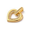 Brass Micro Pave Cubic Zirconia Pendants KK-U033-19G-01-2