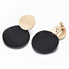 Spray Painted Eco-Friendly Iron Clip-on Earrings EJEW-T009-01-NR-3