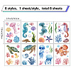 8 Sheets 8 Styles PVC Waterproof Wall Stickers DIY-WH0345-163-2