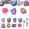 8Pcs 8 Styles Cheer Theme PVC Plastic Beads FIND-TA0008-71-1