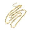 Brass Heart Link Chain Necklaces X-NJEW-M108-27G-2