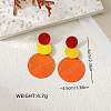 3-Round Alloy Dangle Stud Earrings FS-WG460DD-05-2