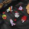 12Pcs 6 Styles Halloween Printed Acrylic Pendants SACR-CJ0001-70-5