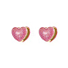 Heart Shape Golden 304 Stainless Steel Hoop Earrings TZ8486-2-1