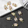 SHEGRACE Brass Cubic Zirconia Pendants XGRQ3K861-543G-4