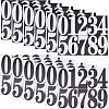 12 Sheets 2 Colors Number 0~9 PVC Waterproof Self-Adhesive Sticker DIY-NB0007-28-1