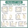 14Pcs 7 Styles DIY Flower Kits DIY-GA0008-46-2
