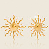 304 Stainless Steel Sun Stud Earrings HU6679-1-1