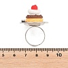 Afternoon Tea Resin & Plastic Adjustable Finger Rings for Women RJEW-K317-01C-3