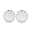 304 Stainless Steel Cabochon Settings X-STAS-P249-16G-S-1
