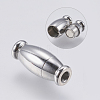 Tarnish Resistant 304 Stainless Steel Magnetic Clasps with Glue-in Ends STAS-O114-018P-1