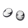 Cameos Opaque Resin Cabochons RESI-C016-01B-01-1