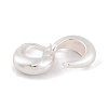 925 Sterling Silver Chunky Crescent Moon Hoop Earrings for Women EJEW-P273-01S-3