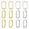 6 Pairs 2 Colors 304 Stainless Steel Huggie Hoop Earrings STAS-UN0025-25-1