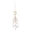 Moon Iron AB Color Chandelier Decor Hanging Prism Ornaments HJEW-P012-04G-1