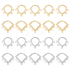 DICOSMETIC 24Pcs 4 Styles Brass Hoop Earring Finding KK-DC0003-15-1